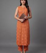 everyday workwear women printed regular kurta with trousers