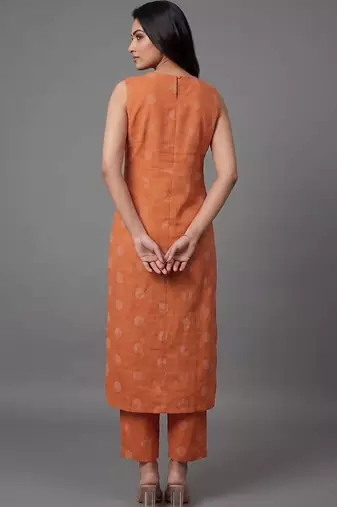 everyday workwear women printed regular kurta with trousers