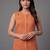 everyday workwear women printed regular kurta with trousers