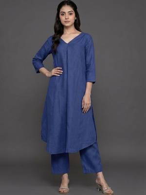 everyday workwear women regular kurta with trousers 5