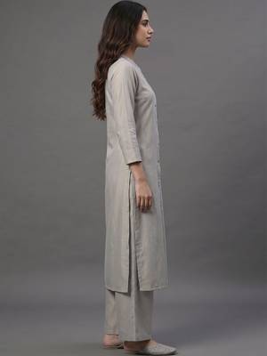 tailored women striped regular kurta with palazzos 2