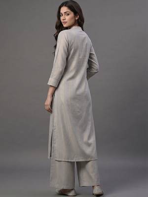 tailored women striped regular kurta with palazzos 3