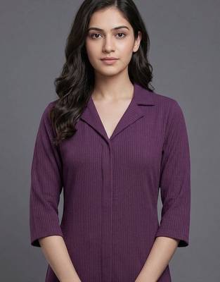 everyday workwear women regular silk crepe kurta with trousers 7