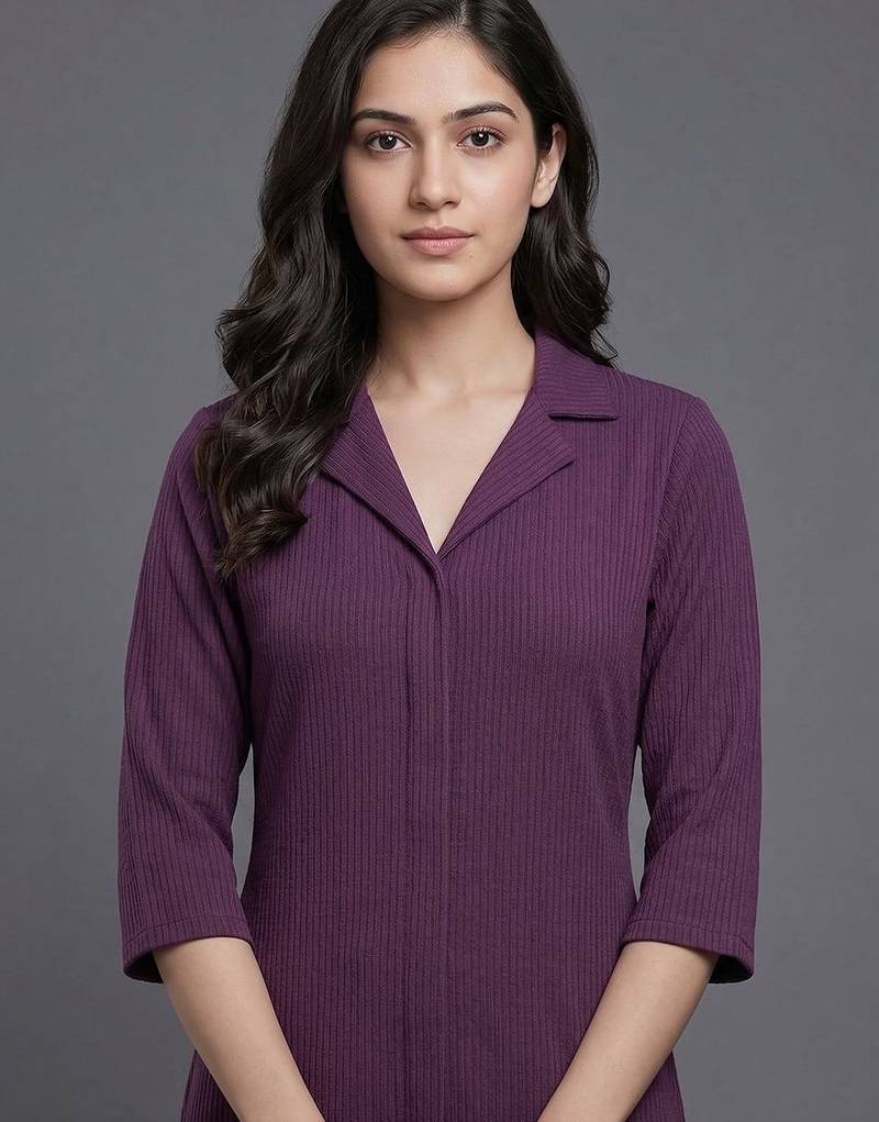 everyday workwear women regular silk crepe kurta with trousers