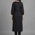 tailored women striped regular silk crepe kurta with trousers