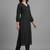 tailored women striped regular silk crepe kurta with trousers