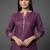 smart women ethnic motifs regular thread work kurta with trousers