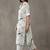 smart women printed regular kurta with trousers