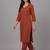smart women ethnic motifs regular kurta with trousers & with dupatta