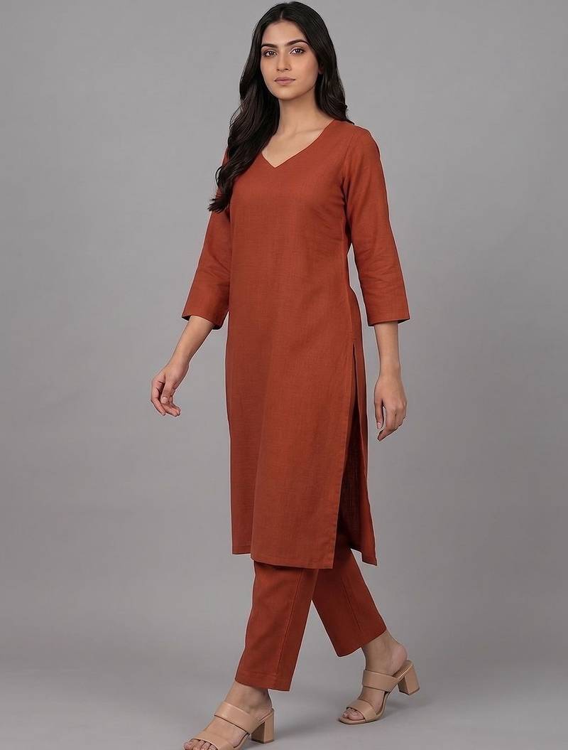 smart women ethnic motifs regular kurta with trousers & with dupatta