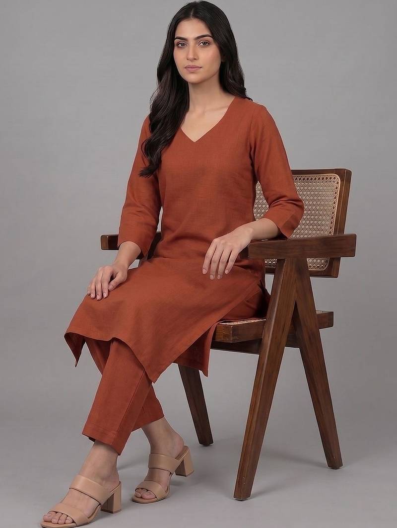 smart women ethnic motifs regular kurta with trousers & with dupatta