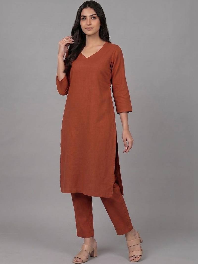 smart women ethnic motifs regular kurta with trousers & with dupatta