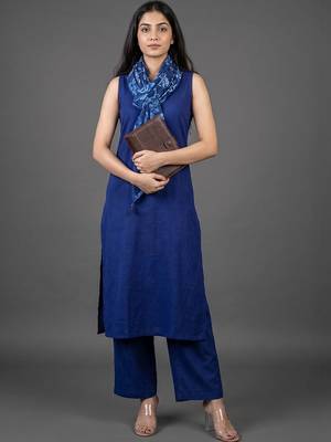 workwear women regular kurta with trousers & with dupatta 1
