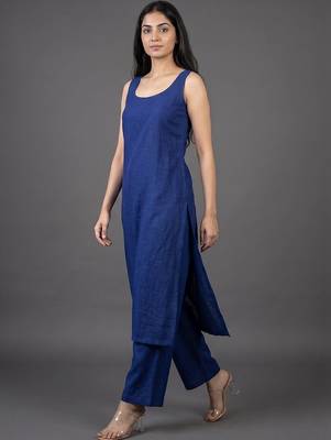 workwear women regular kurta with trousers & with dupatta 2