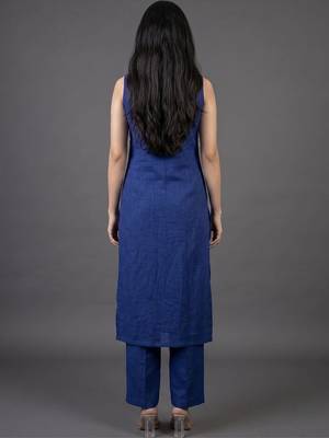 workwear women regular kurta with trousers & with dupatta 3