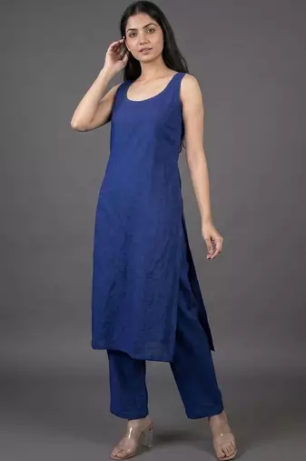 workwear women regular kurta with trousers & with dupatta