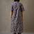 structured women floral printed regular cotton kurta with trousers