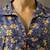 structured women floral printed regular cotton kurta with trousers