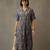 structured women floral printed regular cotton kurta with trousers