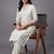 everyday workwear women ethnic motifs embroidered regular thread work kurta with trousers