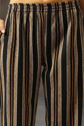 workwear women striped regular cotton kurta with trousers