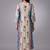 smart women floral printed angrakha kurta with trousers