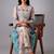 smart women floral printed angrakha kurta with trousers