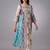 smart women floral printed angrakha kurta with trousers