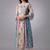 smart women floral printed angrakha kurta with trousers