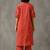 formal women printed regular cotton kurta with trousers