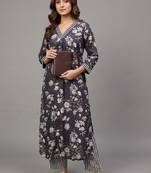 everyday workwear women floral printed regular kurta with trousers