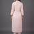 structured women printed pleated kurta with trousers