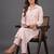 structured women printed pleated kurta with trousers