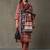 women ethnic motifs printed regular cotton kurta with trousers & with dupatta