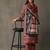 women ethnic motifs printed regular cotton kurta with trousers & with dupatta