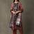 women ethnic motifs printed regular cotton kurta with trousers & with dupatta