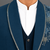 Teal blue embellished shawl lapel tuxedo set
