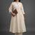 formal women striped pleated kurta with trousers