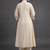 formal women striped pleated kurta with trousers