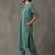 workwear women striped regular cotton kurta with trousers