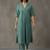 workwear women striped regular cotton kurta with trousers