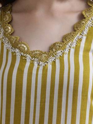 formal women printed regular sequinned cotton kurta with palazzos & with dupatta 5