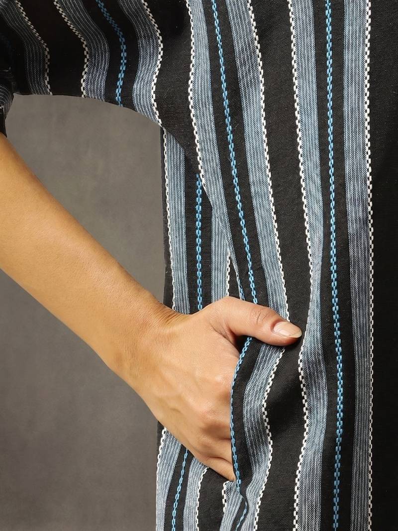 workwear women striped regular cotton kurta with palazzos