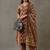 structured women floral printed regular thread work cotton kurta with trousers & with dupatta