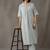 smart women striped regular cotton kurta with trousers
