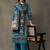 women ethnic motifs printed regular cotton kurta with trousers & with dupatta