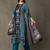 women ethnic motifs printed regular cotton kurta with trousers & with dupatta