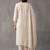 tailored women work motifs thread work cotton kurta with trousers & dupatta