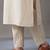 tailored women work motifs thread work cotton kurta with trousers & dupatta