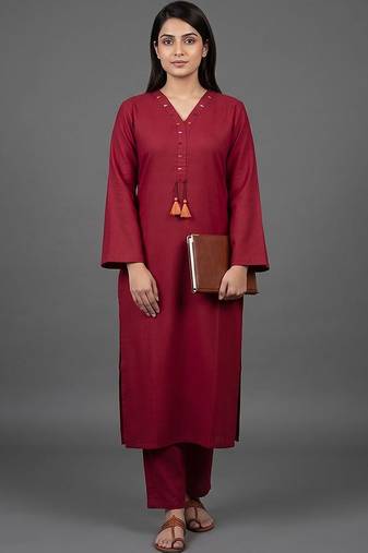everyday workwear women regular kurta with trousers